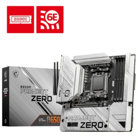 MSI B650M PROJECT ZERO AM5 m-ATX Motherboard (1)