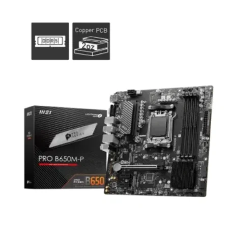 MSI PRO B650M-P DDR5 AMD AM5 mATX Motherboard (1)